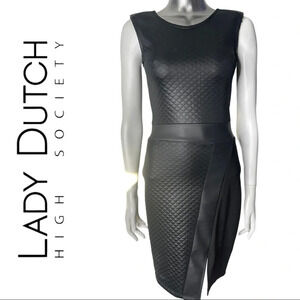 🛍️3/$40 Lady Dutch Black Sleeveless Asymmetrical  Hem Dress Size XS